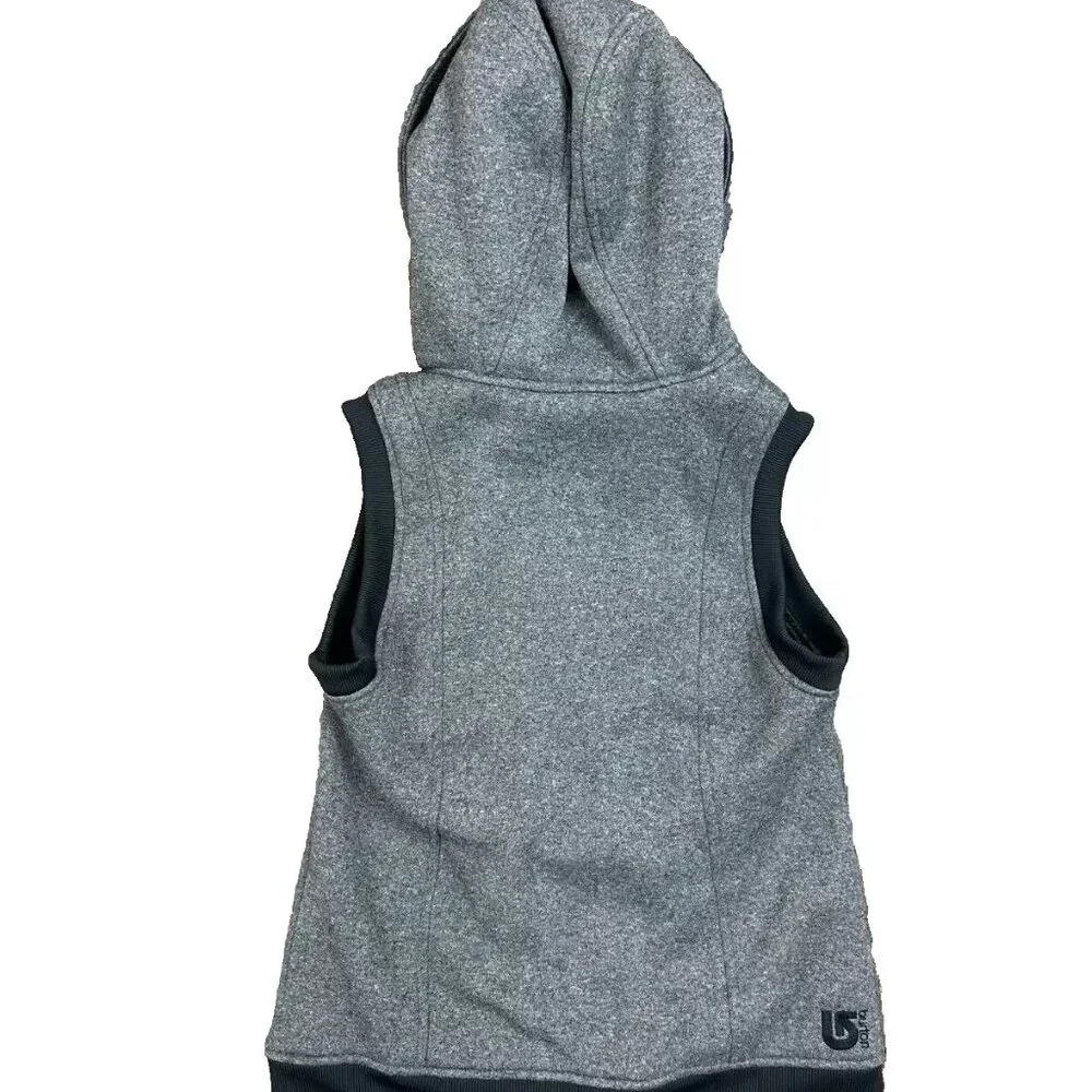 Burton Gray & Black Dry Ride Starr Hooded Zip Snowboard Vest - Small - NWOT - Picture 7 of 11
